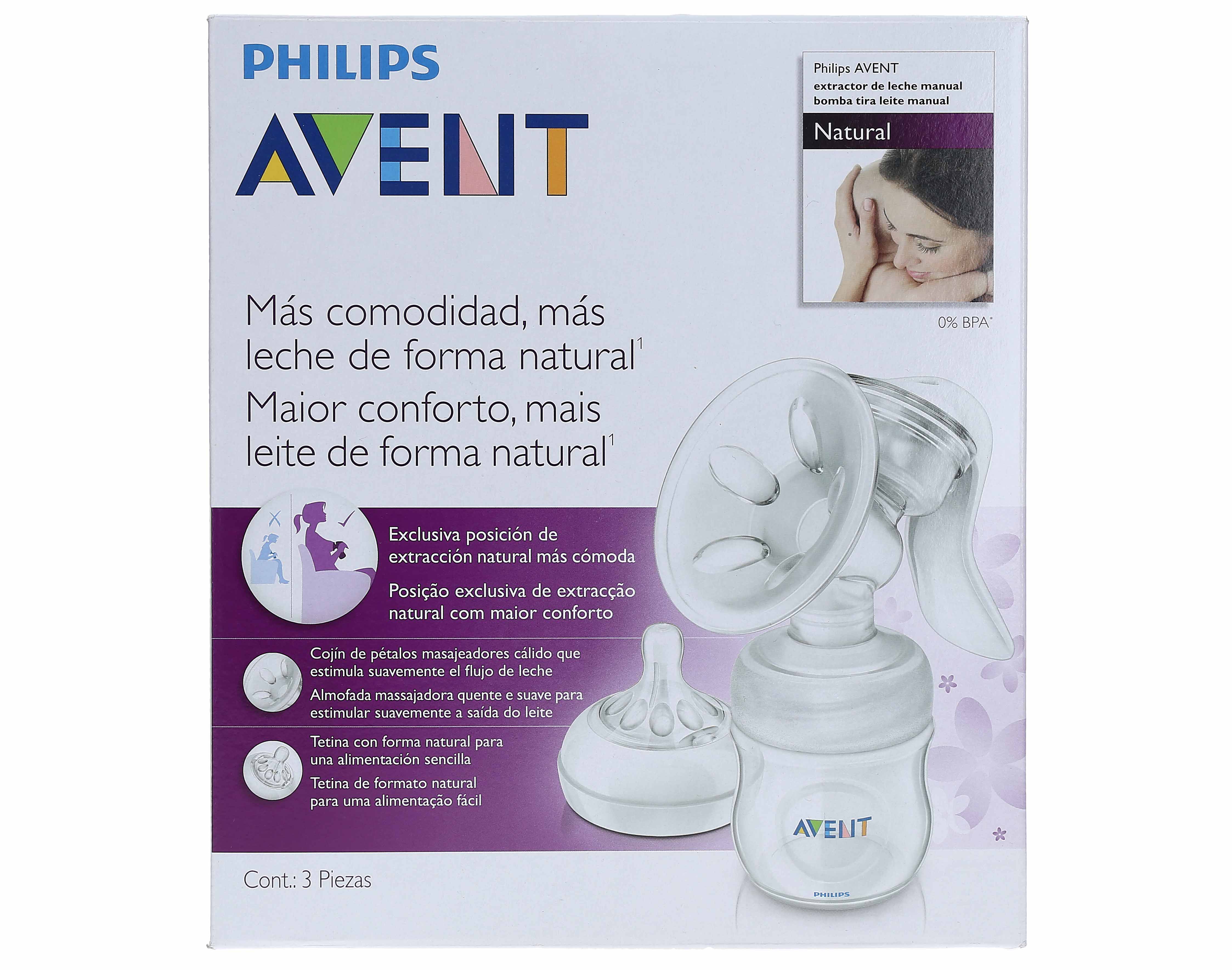 Extractor de leche materna eléctrico y manual de Philips Avent 