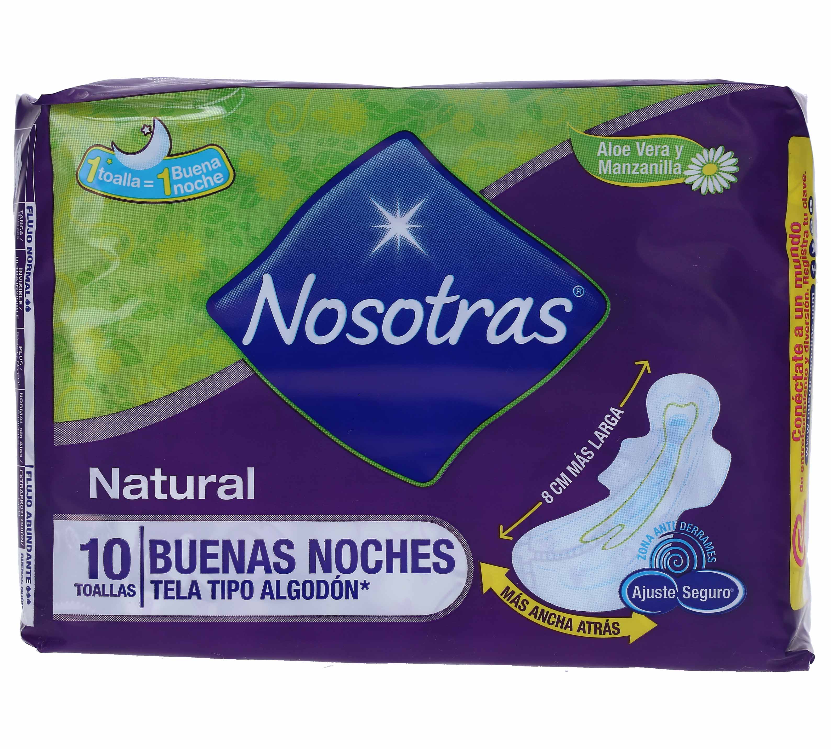 Farmaconal Nosotras Natural Buenas Noches (10 toallas)